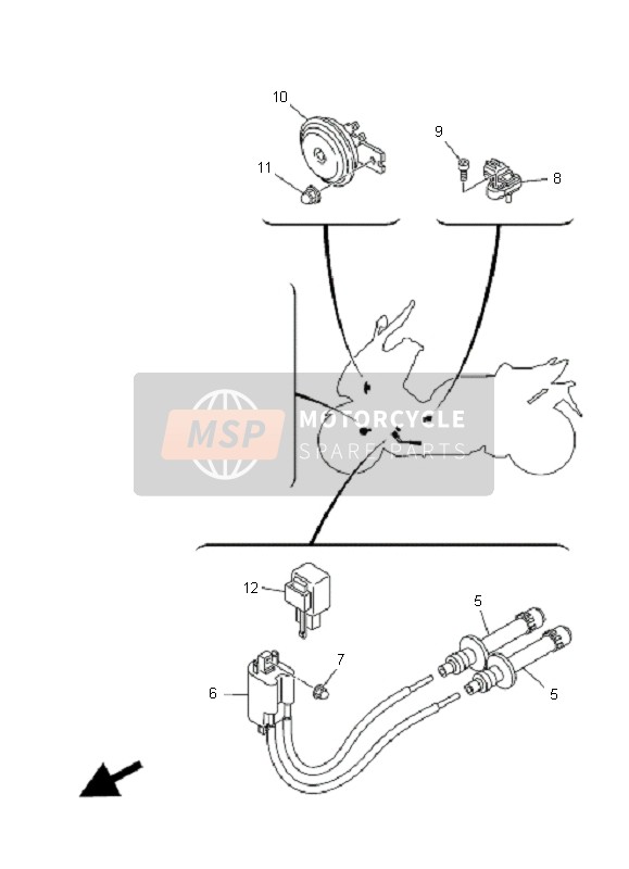 4B5823200000, Bobine D'Allumage Co, Yamaha, 1